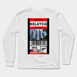 Malaysia first class boarding pass Long Sleeve T-Shirt